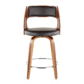 Sgabello da bancone girevole in similpelle con struttura in legno, set da 2