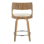 Sgabello da bancone girevole in similpelle con struttura in legno, set da 2