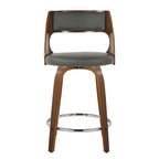 Sgabello da bancone girevole in similpelle con struttura in legno, set da 2