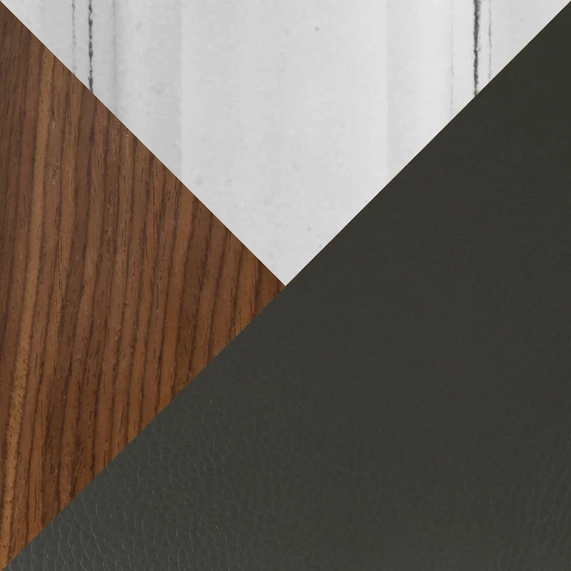Sgabello da bancone girevole in similpelle con struttura in legno, set da 2