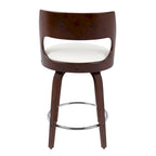Sgabello da bancone girevole in similpelle con struttura in legno, set da 2
