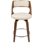 Sgabello da bancone girevole in similpelle con struttura in legno, set da 2