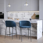Silver Orchid Harding Velvet Counter Stool (Set of 2)