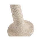 Tavolino rotondo White Wash con base rivestita in juta, 1 pezzo