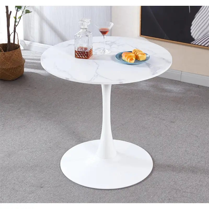 Rovere Marrone / Nero / Bianco / Marmo, Tavolo da pranzo e da caffè, Posti fino a 4