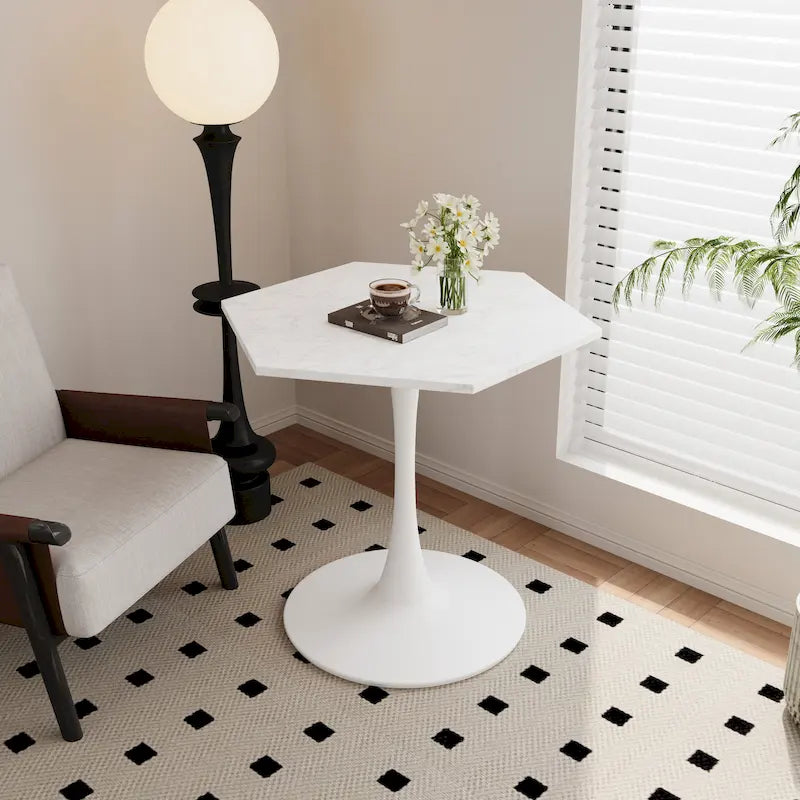 Rovere Marrone / Nero / Bianco / Marmo, Tavolo da pranzo e da caffè, Posti fino a 4