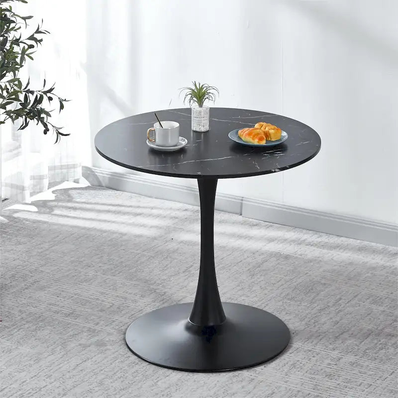Rovere Marrone / Nero / Bianco / Marmo, Tavolo da pranzo e da caffè, Posti fino a 4