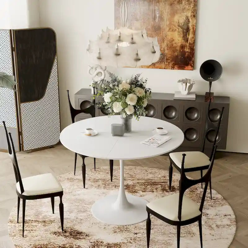 Rovere Marrone / Nero / Bianco / Marmo, Tavolo da pranzo e da caffè, Posti fino a 4