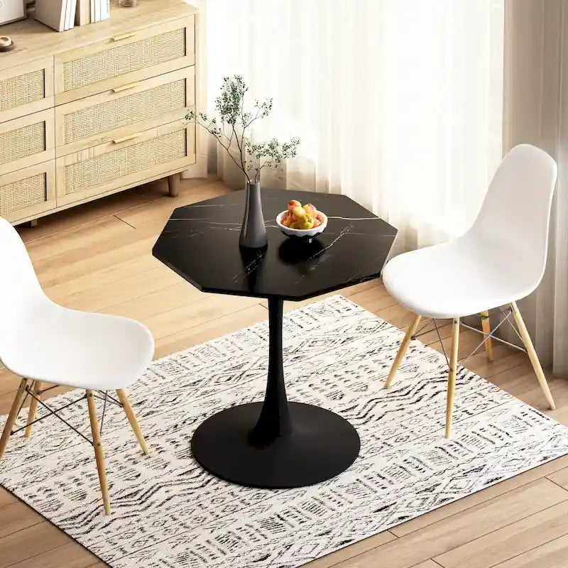 Rovere Marrone / Nero / Bianco / Marmo, Tavolo da pranzo e da caffè, Posti fino a 4