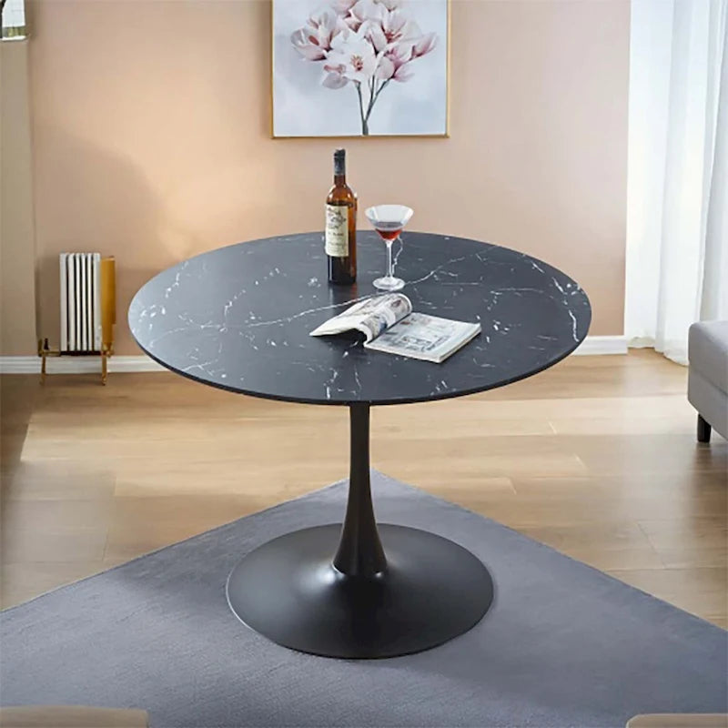 Rovere Marrone / Nero / Bianco / Marmo, Tavolo da pranzo e da caffè, Posti fino a 4