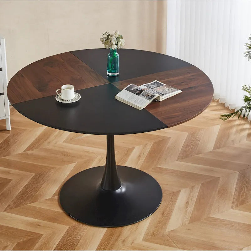 Rovere Marrone / Nero / Bianco / Marmo, Tavolo da pranzo e da caffè, Posti fino a 4