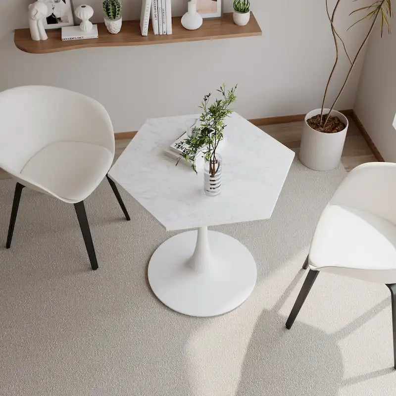 Rovere Marrone / Nero / Bianco / Marmo, Tavolo da pranzo e da caffè, Posti fino a 4