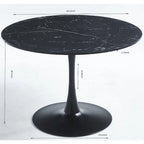Rovere Marrone / Nero / Bianco / Marmo, Tavolo da pranzo e da caffè, Posti fino a 4