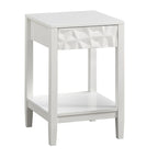 Tavolino con cassetto e ripiano grigio antracite/bianco, per 1