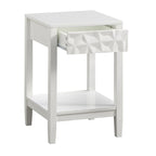 Tavolino con cassetto e ripiano grigio antracite/bianco, per 1