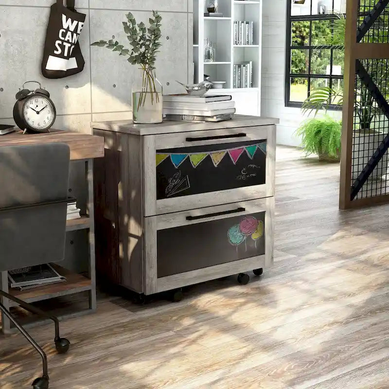 Classificatore a 2 cassetti grigio rustico