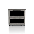 Classificatore a 2 cassetti grigio rustico