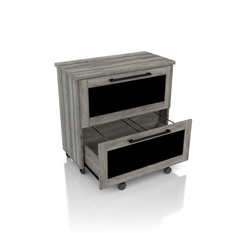 Classificatore a 2 cassetti grigio rustico