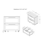 Classificatore a 2 cassetti grigio rustico