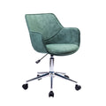 Sedia da ufficio singola in microfibra regolabile (verde/blu/grigio/rosa) con braccioli
