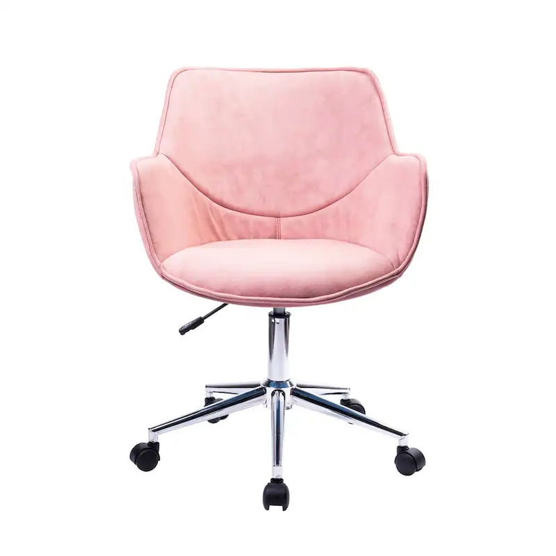 Sedia da ufficio singola in microfibra regolabile (verde/blu/grigio/rosa) con braccioli