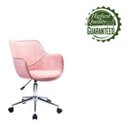 Sedia da ufficio singola in microfibra regolabile (verde/blu/grigio/rosa) con braccioli