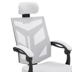 Sedia da ufficio ergonomica regolabile con poggiatesta, sedia da scrivania ergonomica, sedia da ufficio a rete ad alto schienale con supporto lombare e ruote