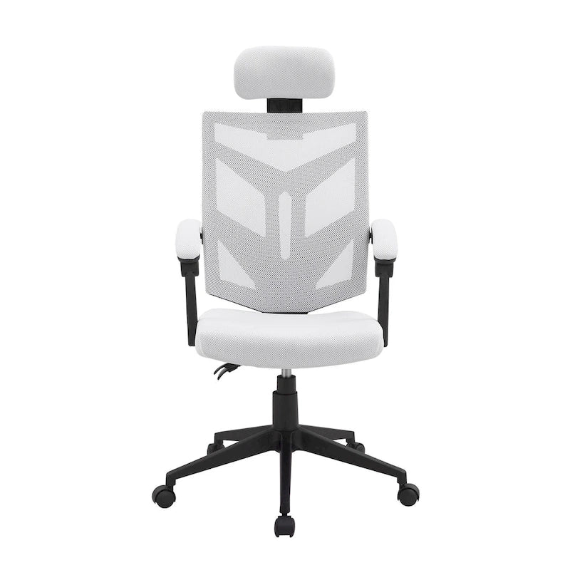 Sedia da ufficio ergonomica regolabile con poggiatesta, sedia da scrivania ergonomica, sedia da ufficio a rete ad alto schienale con supporto lombare e ruote