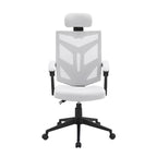 Sedia da ufficio ergonomica regolabile con poggiatesta, sedia da scrivania ergonomica, sedia da ufficio a rete ad alto schienale con supporto lombare e ruote