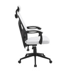 Sedia da ufficio ergonomica regolabile con poggiatesta, sedia da scrivania ergonomica, sedia da ufficio a rete ad alto schienale con supporto lombare e ruote