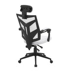 Sedia da ufficio ergonomica regolabile con poggiatesta, sedia da scrivania ergonomica, sedia da ufficio a rete ad alto schienale con supporto lombare e ruote