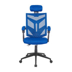 Sedia da ufficio ergonomica regolabile con poggiatesta, sedia da scrivania ergonomica, sedia da ufficio a rete ad alto schienale con supporto lombare e ruote