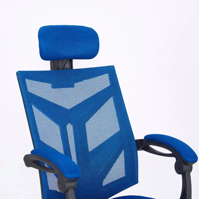 Sedia da ufficio ergonomica regolabile con poggiatesta, sedia da scrivania ergonomica, sedia da ufficio a rete ad alto schienale con supporto lombare e ruote