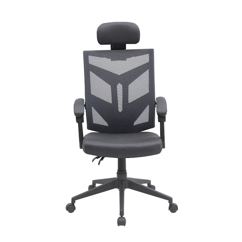 Sedia da ufficio ergonomica regolabile con poggiatesta, sedia da scrivania ergonomica, sedia da ufficio a rete ad alto schienale con supporto lombare e ruote