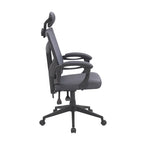 Sedia da ufficio ergonomica regolabile con poggiatesta, sedia da scrivania ergonomica, sedia da ufficio a rete ad alto schienale con supporto lombare e ruote