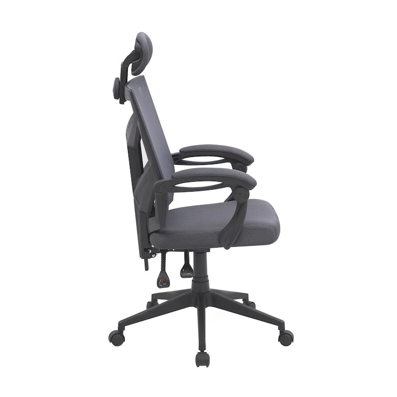 Sedia da ufficio ergonomica regolabile con poggiatesta, sedia da scrivania ergonomica, sedia da ufficio a rete ad alto schienale con supporto lombare e ruote