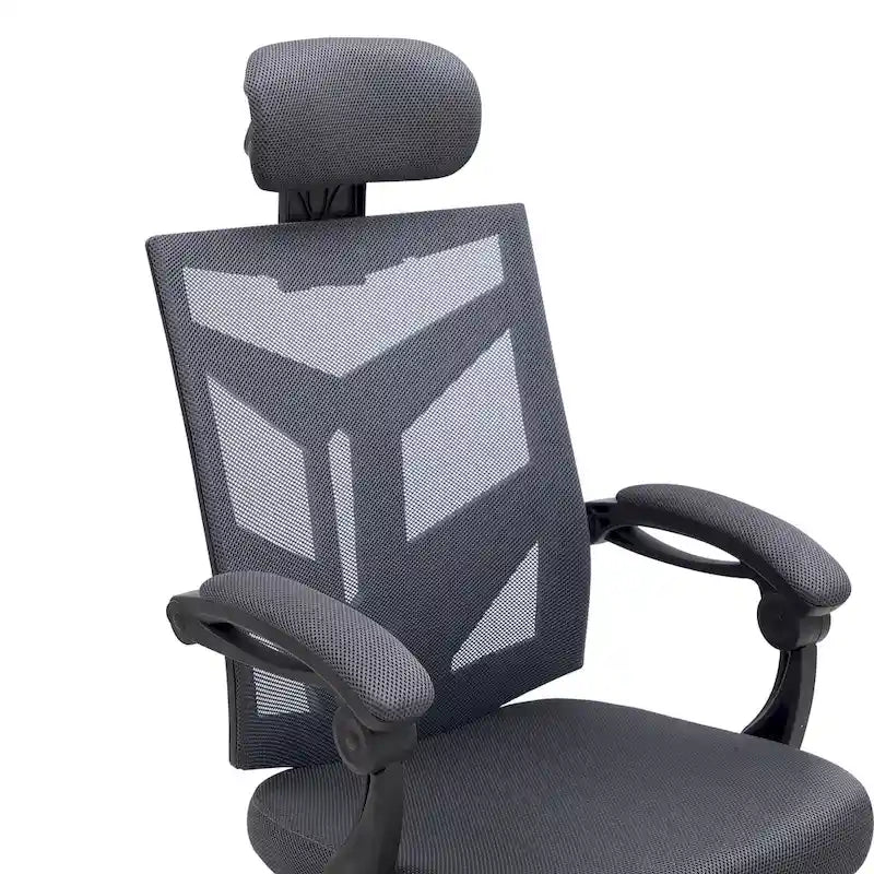 Sedia da ufficio ergonomica regolabile con poggiatesta, sedia da scrivania ergonomica, sedia da ufficio a rete ad alto schienale con supporto lombare e ruote