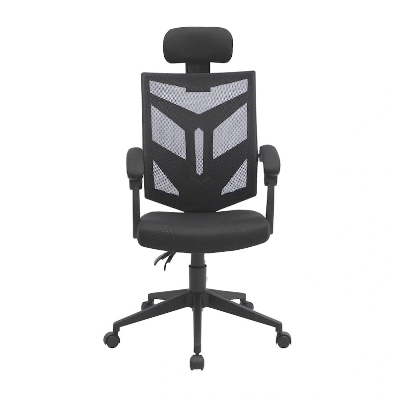 Sedia da ufficio ergonomica regolabile con poggiatesta, sedia da scrivania ergonomica, sedia da ufficio a rete ad alto schienale con supporto lombare e ruote