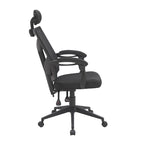 Sedia da ufficio ergonomica regolabile con poggiatesta, sedia da scrivania ergonomica, sedia da ufficio a rete ad alto schienale con supporto lombare e ruote