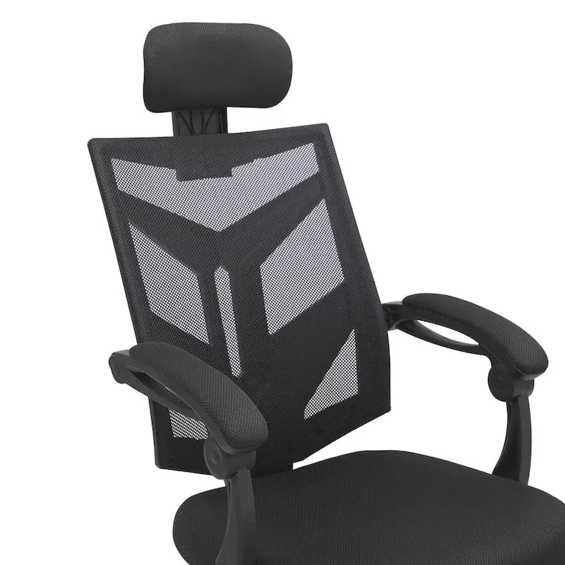 Sedia da ufficio ergonomica regolabile con poggiatesta, sedia da scrivania ergonomica, sedia da ufficio a rete ad alto schienale con supporto lombare e ruote