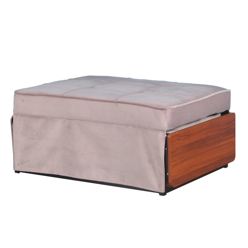 Ottoman Futon Trasformabile 1 Posto Blu Marino/Rosa Antico