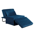 Ottoman Futon Trasformabile 1 Posto Blu Marino/Rosa Antico