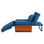 Ottoman Futon Trasformabile 1 Posto Blu Marino/Rosa Antico