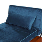 Ottoman Futon Trasformabile 1 Posto Blu Marino/Rosa Antico