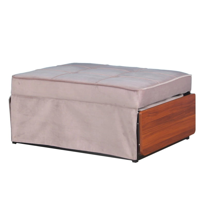 Ottoman Futon Trasformabile 1 Posto Blu Marino/Rosa Antico