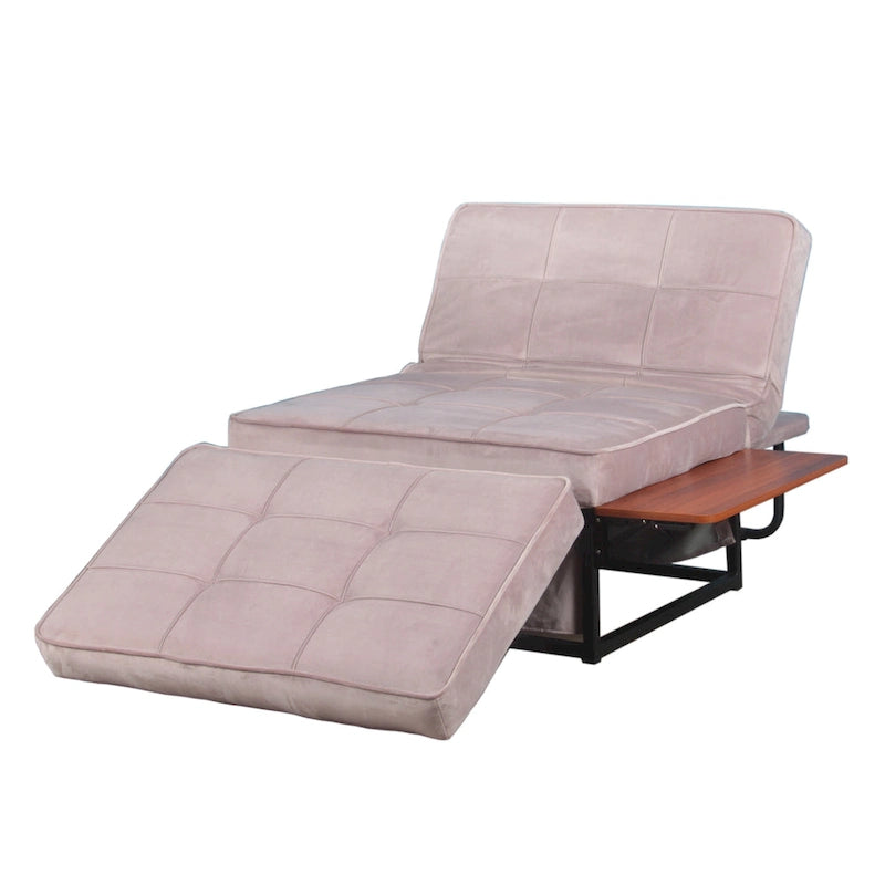 Ottoman Futon Trasformabile 1 Posto Blu Marino/Rosa Antico