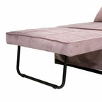 Ottoman Futon Trasformabile 1 Posto Blu Marino/Rosa Antico