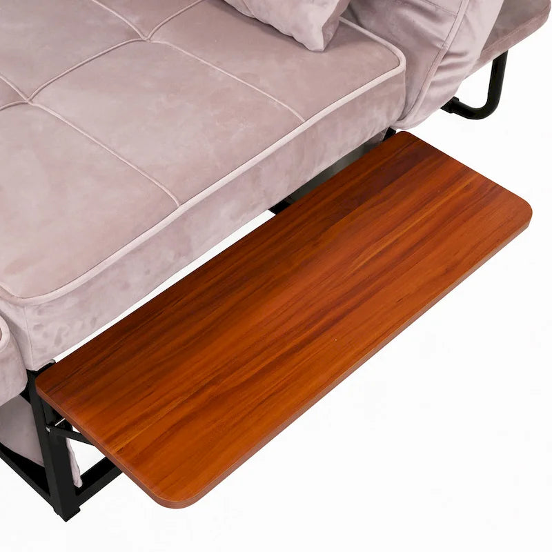 Ottoman Futon Trasformabile 1 Posto Blu Marino/Rosa Antico