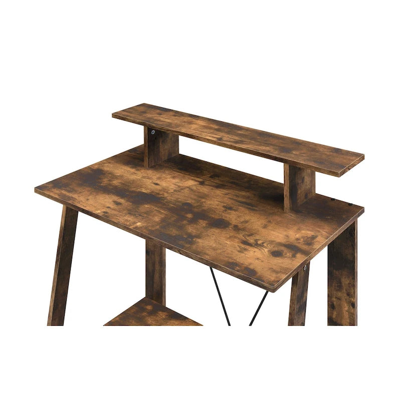 Scrivania, rovere invecchiato/nero, 1 persona