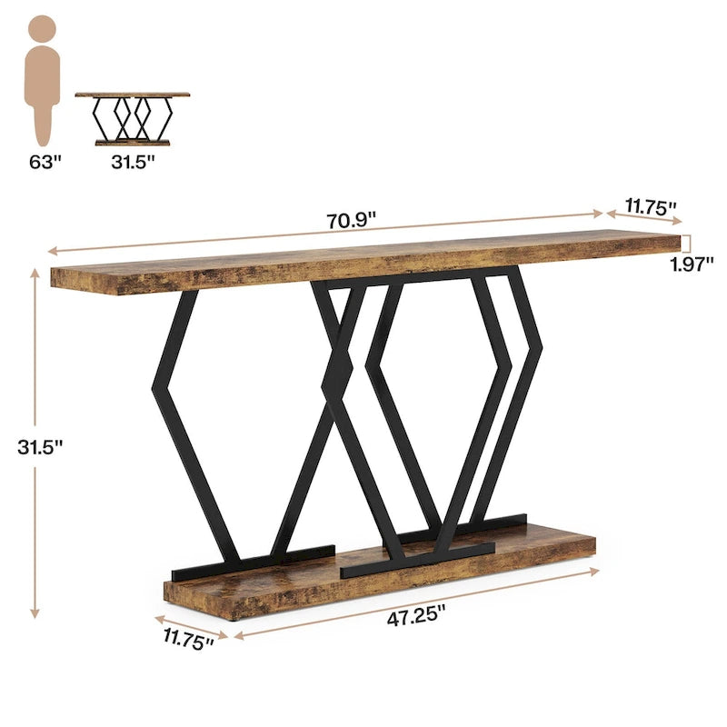 Consolle moderna con ripiano effetto marmo e struttura dorata, 180 cm, 1 pezzo